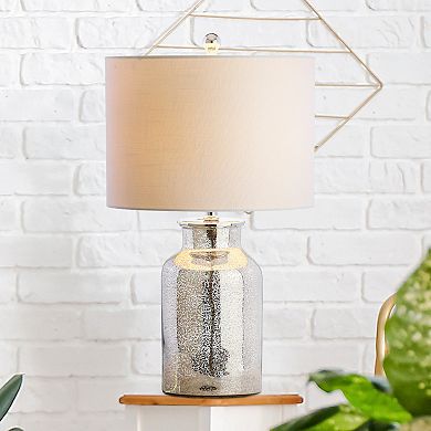 Emilia Trellis Pattern Glass Led Table Lamp