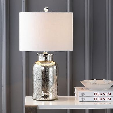 Emilia Trellis Pattern Glass Led Table Lamp
