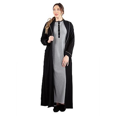 Women's Cotton Blend Heavy Quilted Full-Length Robe