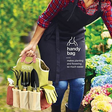 Complete Garden Tool Kit Comes With Bag & Gloves,Garden Tool Set with Spray-Bottle