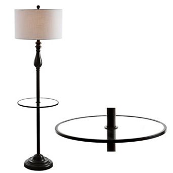 Laine Metal/glass Led Side Table And Floor Lamp