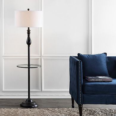 Laine Metal/glass Led Side Table And Floor Lamp