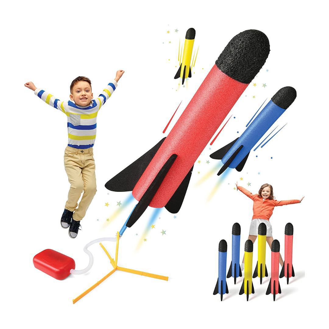 Toy Rocket Launcher For Kids - Shoots Up To 100+ Feet - Stomp Launch ...