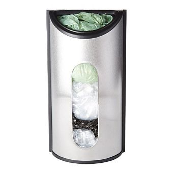 Grocery Bag Holder - Plastic Bag Organizer - Stainless Steel with Easy-Access Opening
