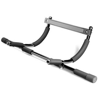 Heavy-Duty Door Pull Up Bar for Home Gym - Adjustable Width Fits 24-32’’ Wide Door Black