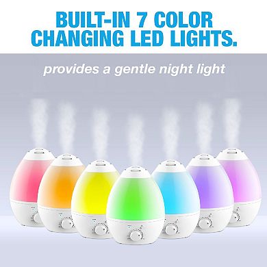 Bell+Howell One Gallon Ultrasonic Color Changing Cool Mist Diffuser & Humidifier