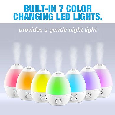 Bell & Howell One Gallon Ultrasonic Color Changing Cool Mist Diffuser & Humidifier