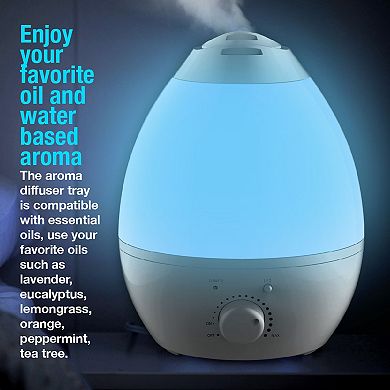 Bell+Howell One Gallon Ultrasonic Color Changing Cool Mist Diffuser & Humidifier