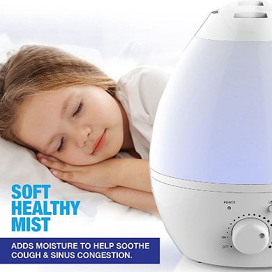 Bell & Howell One Gallon Ultrasonic Color Changing Cool Mist Diffuser & Humidifier