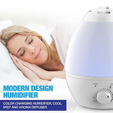 Bell+Howell One Gallon Ultrasonic Color Changing Cool Mist Diffuser & Humidifier