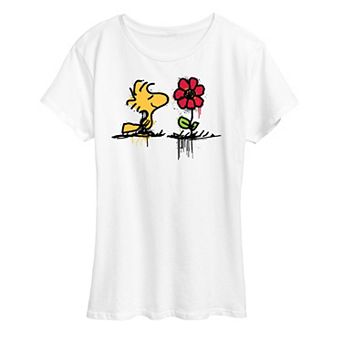 Women's Peanuts Woodstock Rose Graphic Tee