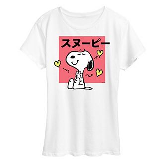 Women's Peanuts Tokyo Snoopy Hearts Graphic Tee
