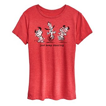 Women's Peanuts Snoopy Just Keep Dancing Graphic Tee