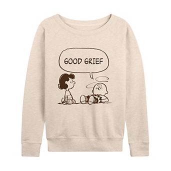 Women's Peanuts Comic Panel French Terry Long Sleeve Tee