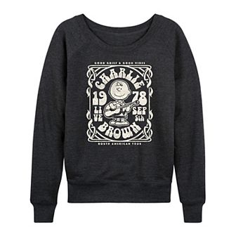 Women's Peanuts Charlie Brown Tour French Terry Long Sleeve Tee