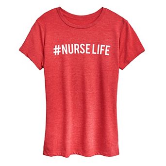 Women's Hashtag Nurse Life Graphic Tee
