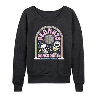 Women's Peanuts Peanuts Dance Party French Terry Long Sleeve Tee