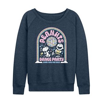 Women's Peanuts Peanuts Dance Party French Terry Long Sleeve Tee