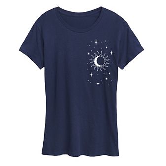 Women's Stars Moon Sun Graphic Tee
