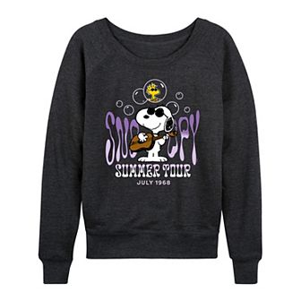 Women's Peanuts Snoopy Summer Tour French Terry Long Sleeve Tee