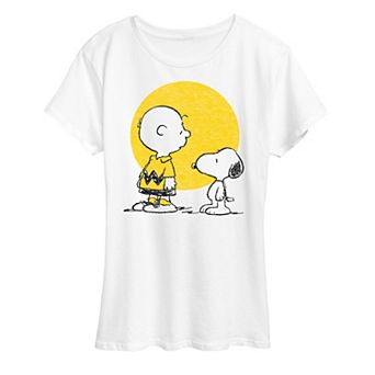 Women's Peanuts Charlie Brown & Snoopy Hearts Graphic Tee