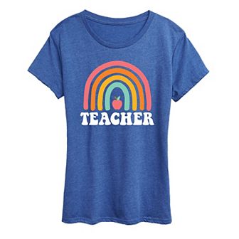Women's Rainbow Teacher Graphic Tee