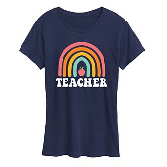 Women's Rainbow Teacher Graphic Tee