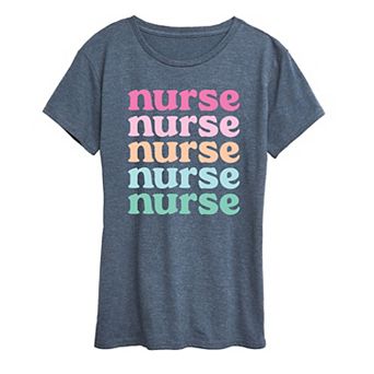 Women's Nurse Stacked Graphic Tee