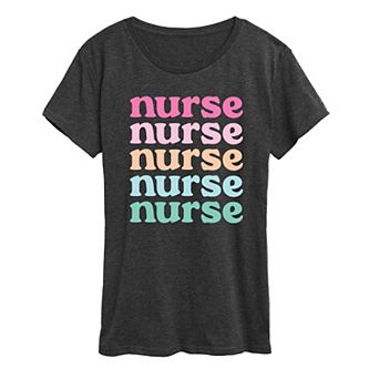 Women's Nurse Stacked Graphic Tee