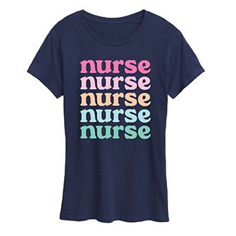 Women's Nurse Stacked Graphic Tee