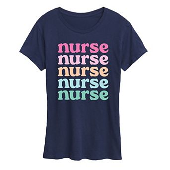 Women's Nurse Stacked Graphic Tee