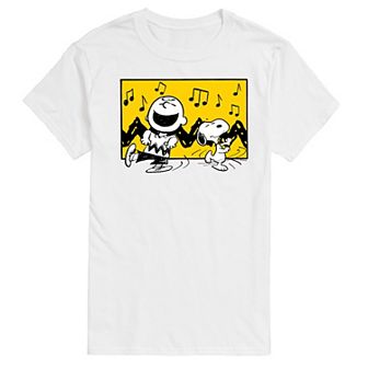 Men's Peanuts Charlie Snoopy Dance Time Graphic Tee