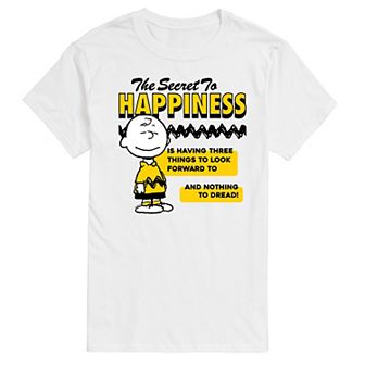 Men's Peanuts Secret To Happiness Graphic Tee