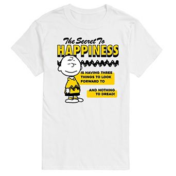 Men's Peanuts Secret To Happiness Graphic Tee