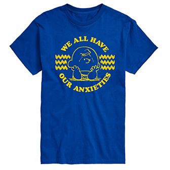 Men's Peanuts We All Have Our Anxieties Graphic Tee