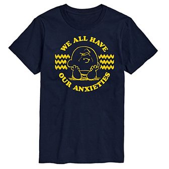 Men's Peanuts We All Have Our Anxieties Graphic Tee