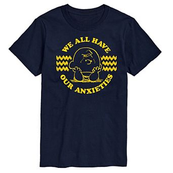 Men's Peanuts We All Have Our Anxieties Graphic Tee