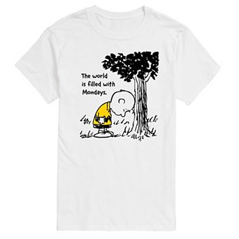 Men's Peanuts World Filled With Mondays Graphic Tee