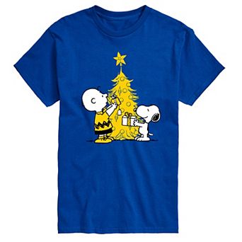 Men's Peanuts Xmas Charlie Snoopy Graphic Tee