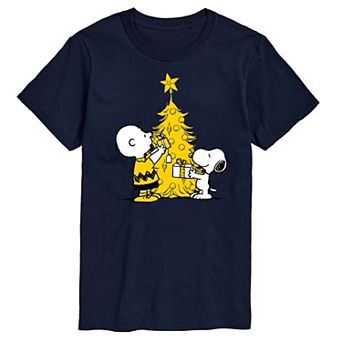 Men's Peanuts Xmas Charlie Snoopy Graphic Tee