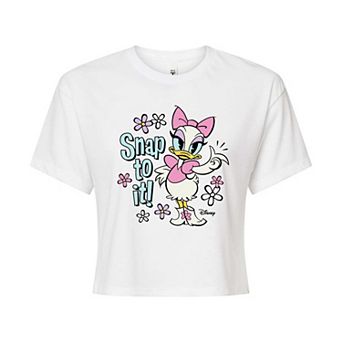 Disney's Daisy Snap To It Juniors' Cropped Graphic Tee