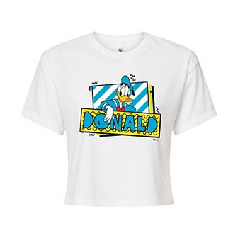 Disney's Donald Duck Juniors' Cropped Graphic Tee