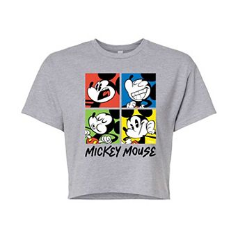 Disney's Mickey Colorblock Juniors' Cropped Graphic Tee