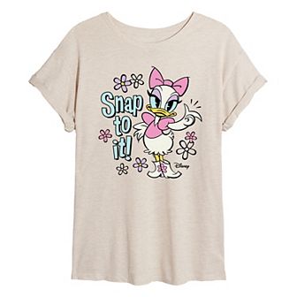 Disney's Daisy Snap To It Juniors' Oversized Graphic Tee
