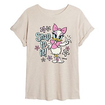 Disney's Daisy Snap To It Juniors' Oversized Graphic Tee
