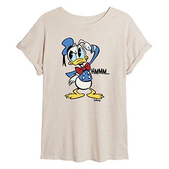 Disney's Donald Hmmm Juniors' Oversized Graphic Tee