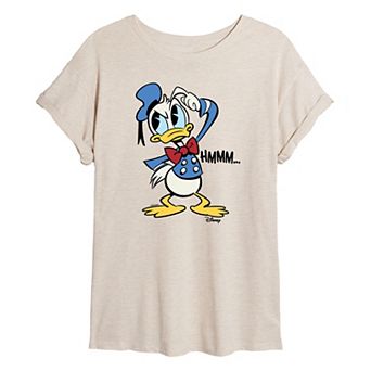 Disney's Donald Hmmm Juniors' Oversized Graphic Tee