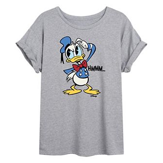 Disney's Donald Hmmm Juniors' Oversized Graphic Tee