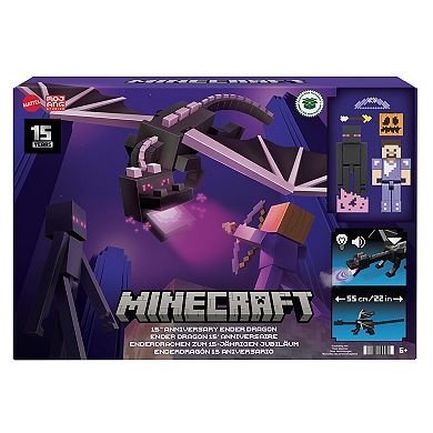 Mattel Minecraft Ender Dragon Action Figure 8-piece Set with Lights, Sounds & Mist