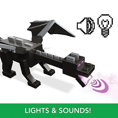 Mattel Minecraft Ender Dragon Action Figure 8-piece Set with Lights, Sounds & Mist